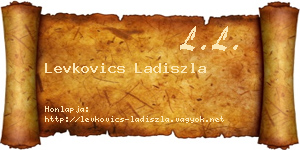 Levkovics Ladiszla névjegykártya
