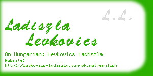 ladiszla levkovics business card